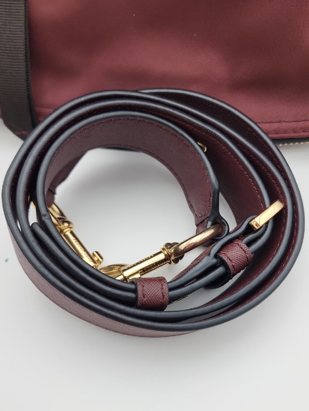 Marc Jacobs Wine Nylon Crossbody with Gold Hardware - Picture 2 of 16